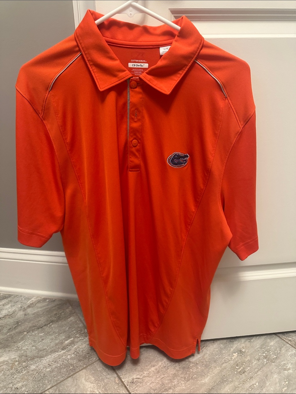 Cutter & Buck Gator Bright Orange Collegiate Polo with Embroidered Logo